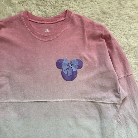 Disney Spirit Jersey Bonjour Minnie Mouse France Ombre Pink Yellow XS - Picture 4 of 12